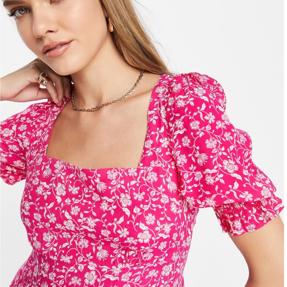 Mango Pink Floral Dress